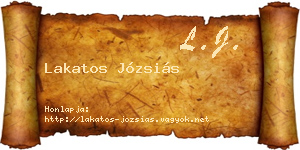 Lakatos Józsiás névjegykártya